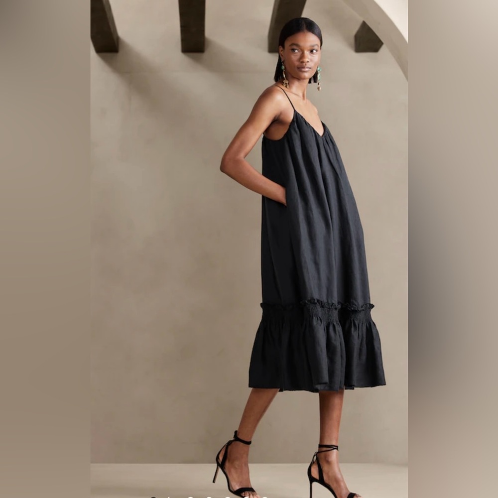 Banana Republic Charlize Linen Midi Dress
